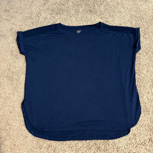 Avia Tops - Avia Womens XXL Blue Loose Fit Short Sleeve Tee Casual Comfort Lounge Top